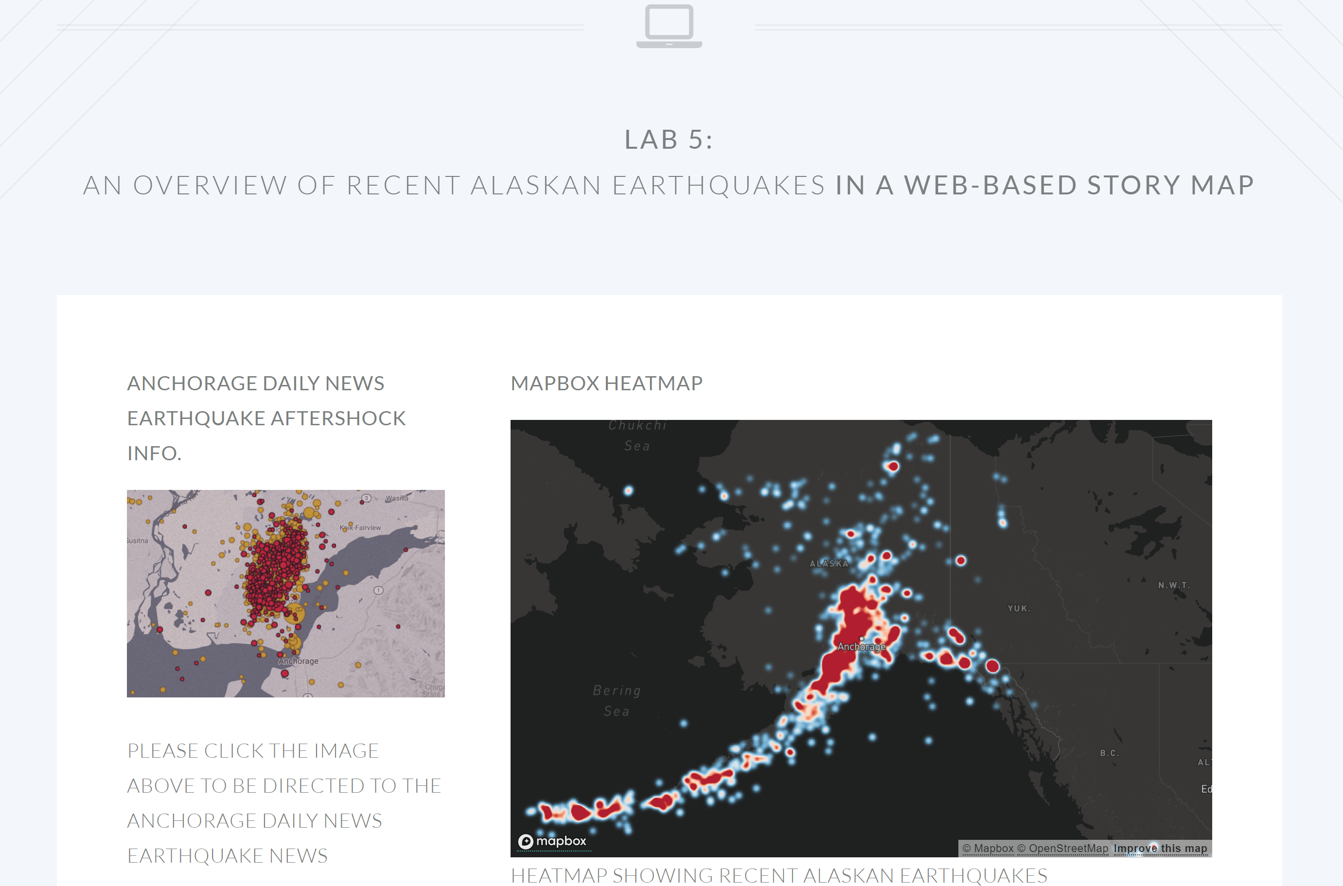 Lab 5: A Web-Based Story Map