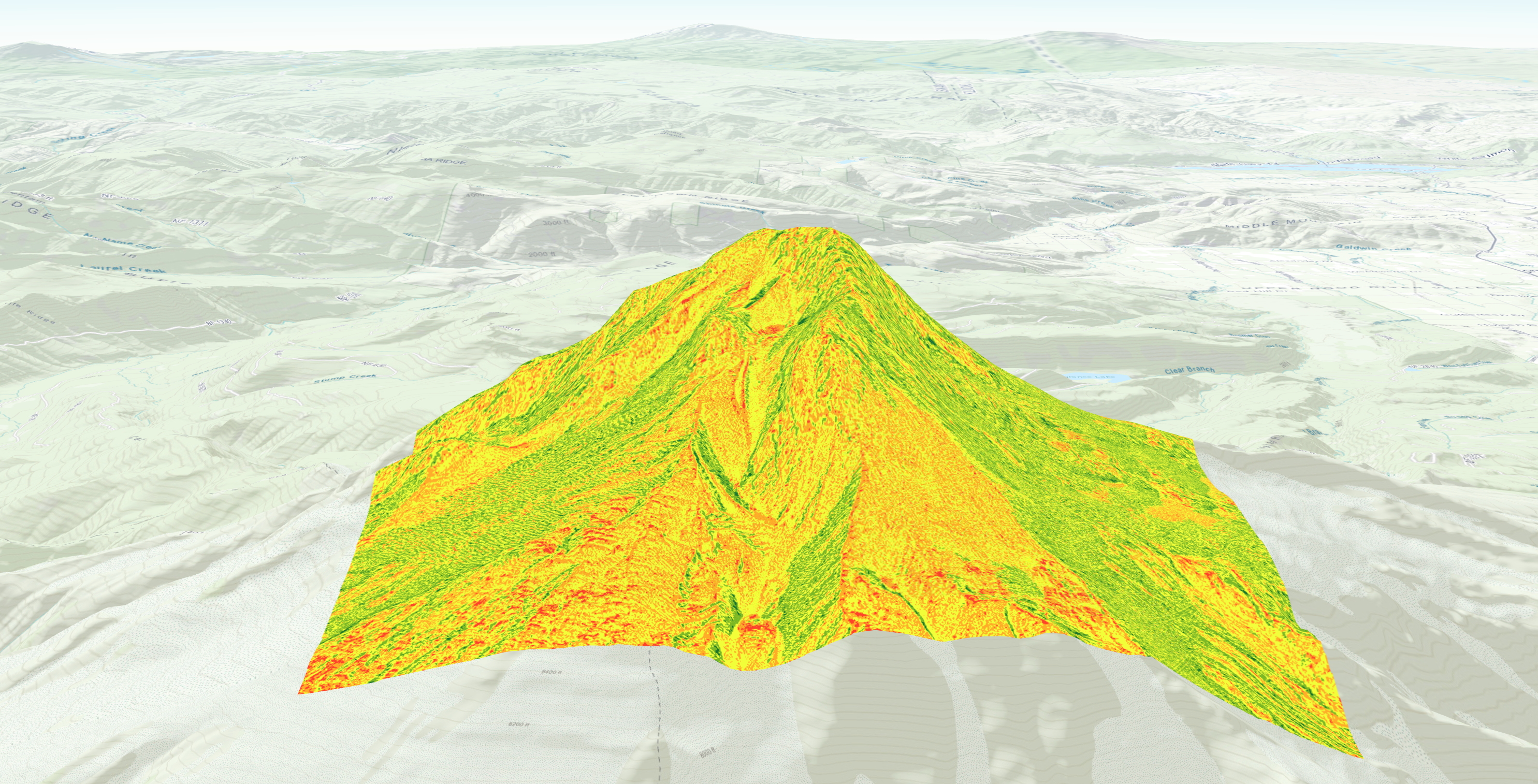 Lab 6: 3D Data Visualization of Avalanche Susceptibility of Mt. Hood, OR.
